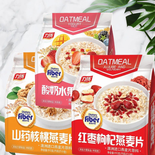 力扬810g酸奶水果山药核桃燕麦片