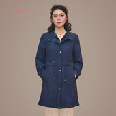 2026春装 外套中年女装 新款 单层风衣大码 通勤百搭中长款 泰格女装