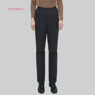 泰格女装旗下品牌桑迪2025冬装直筒羽绒裤保暖时尚百搭深裆女裤