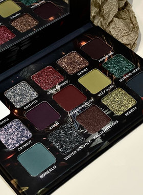 爆闪神盘！15色眼影盘哑光珠光绿色紫色烟熏妆暗黑高级感2025新款