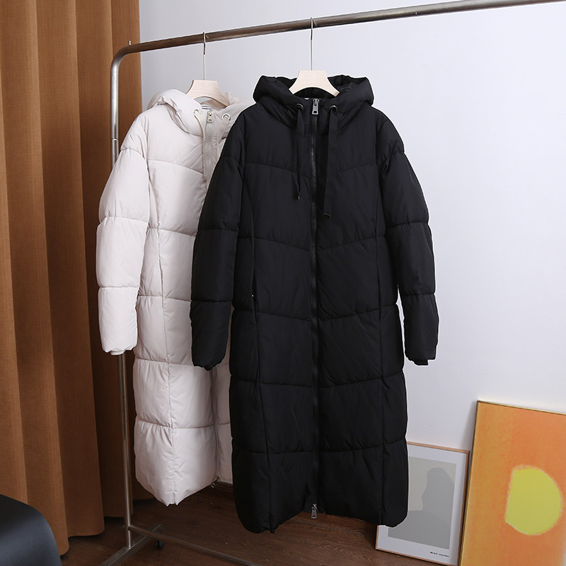 町蜜乐·走欧缘！秋冬保暖加厚中长款棉衣女连帽抗风棉袄外套上衣