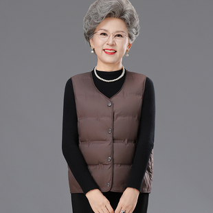 V领百搭显瘦背心内胆鸭绒羽绒马夹外套 反季 时尚 羽绒服马甲女冬季