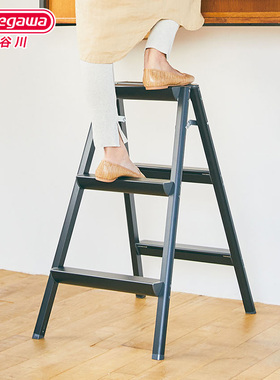 日本长谷川铝合金人字梯双侧梯家用爬梯折叠式轻便梯凳子好收纳SE