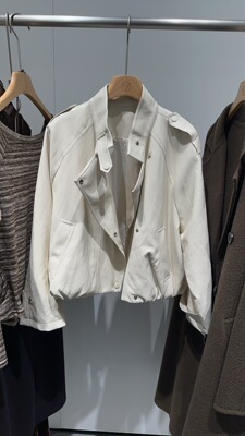 ROSEALYSSA若诗莉莎2026春季新翻领收口皮夹克外套R6105-1706-799