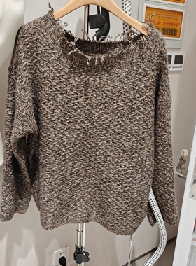 ROSEALYSSA若诗莉莎女2025冬季新款造型感毛衣R5401-2424 999