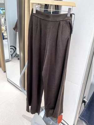 ROSEALYSSA若诗莉莎2025冬新阔腿羊毛休闲裤针织裤R5402-1401-699