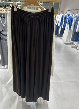 ROSEALYSSA若诗莉莎女2025春季阔版裙裤休闲裤阔腿裤R5107-1401