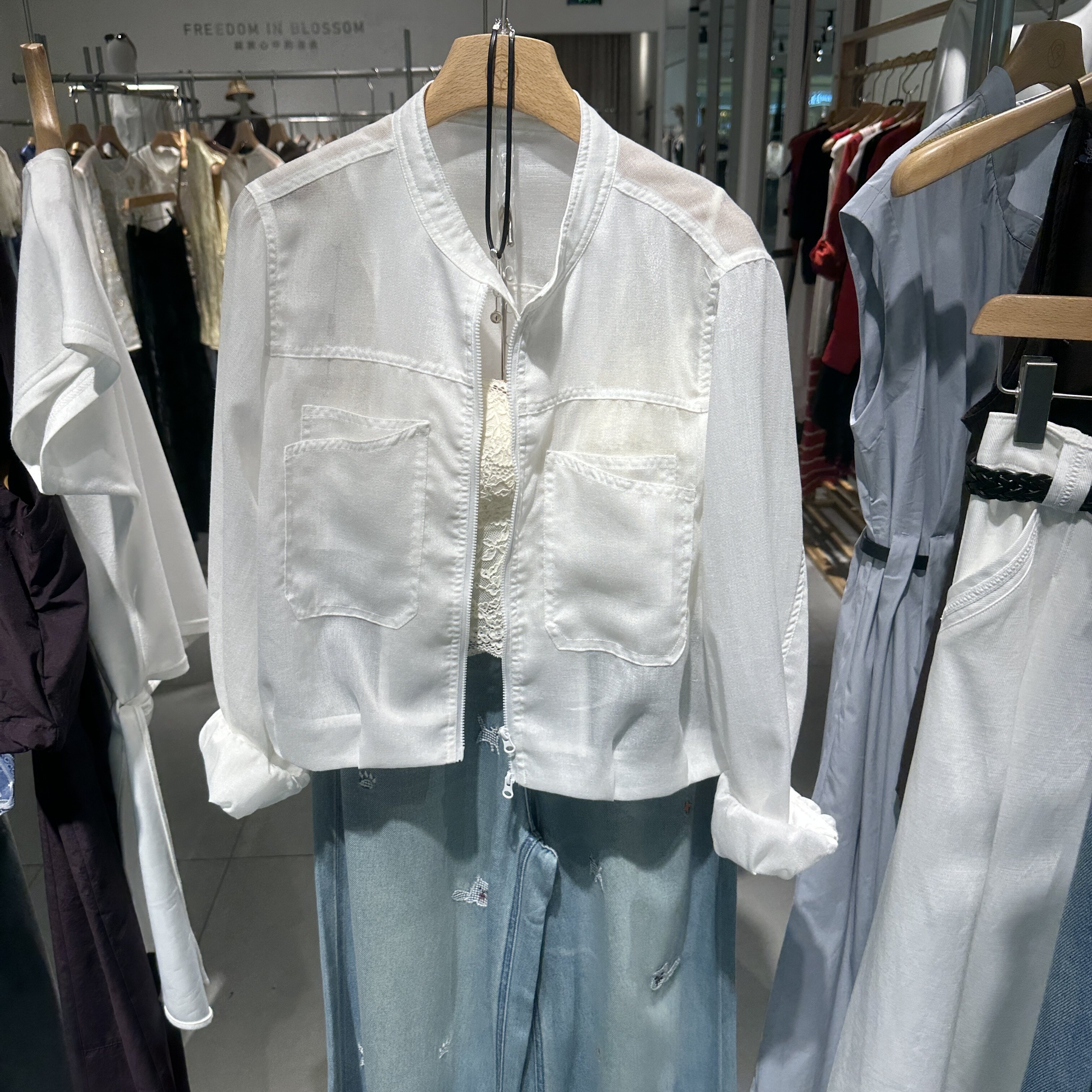 Rose Alyssa 若诗莉莎2026年夏季新女立领亚麻外套R6301-1702-699
