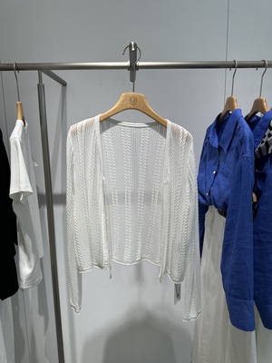 Rose Alyssa若诗莉莎2026夏季新女镂空针织开衫R6201-2425-499