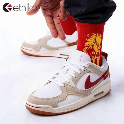 ethika透气吸汗马年限定中筒红袜