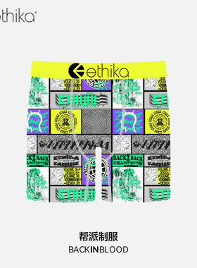 Ethika【帮派制服】美式潮流纯棉男士内裤保暖运动防磨平角内裤男