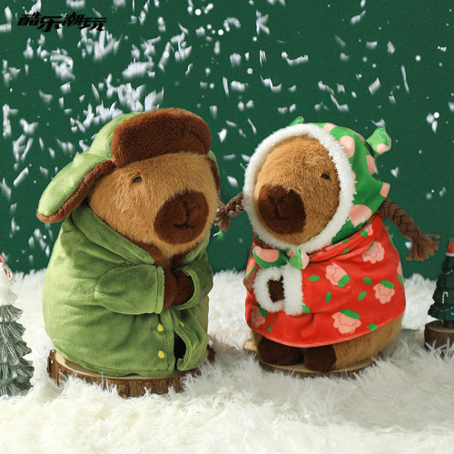 酷乐潮玩卡皮巴拉毛绒玩具玩偶水豚公仔卡皮扒拉可爱抱枕女生礼物