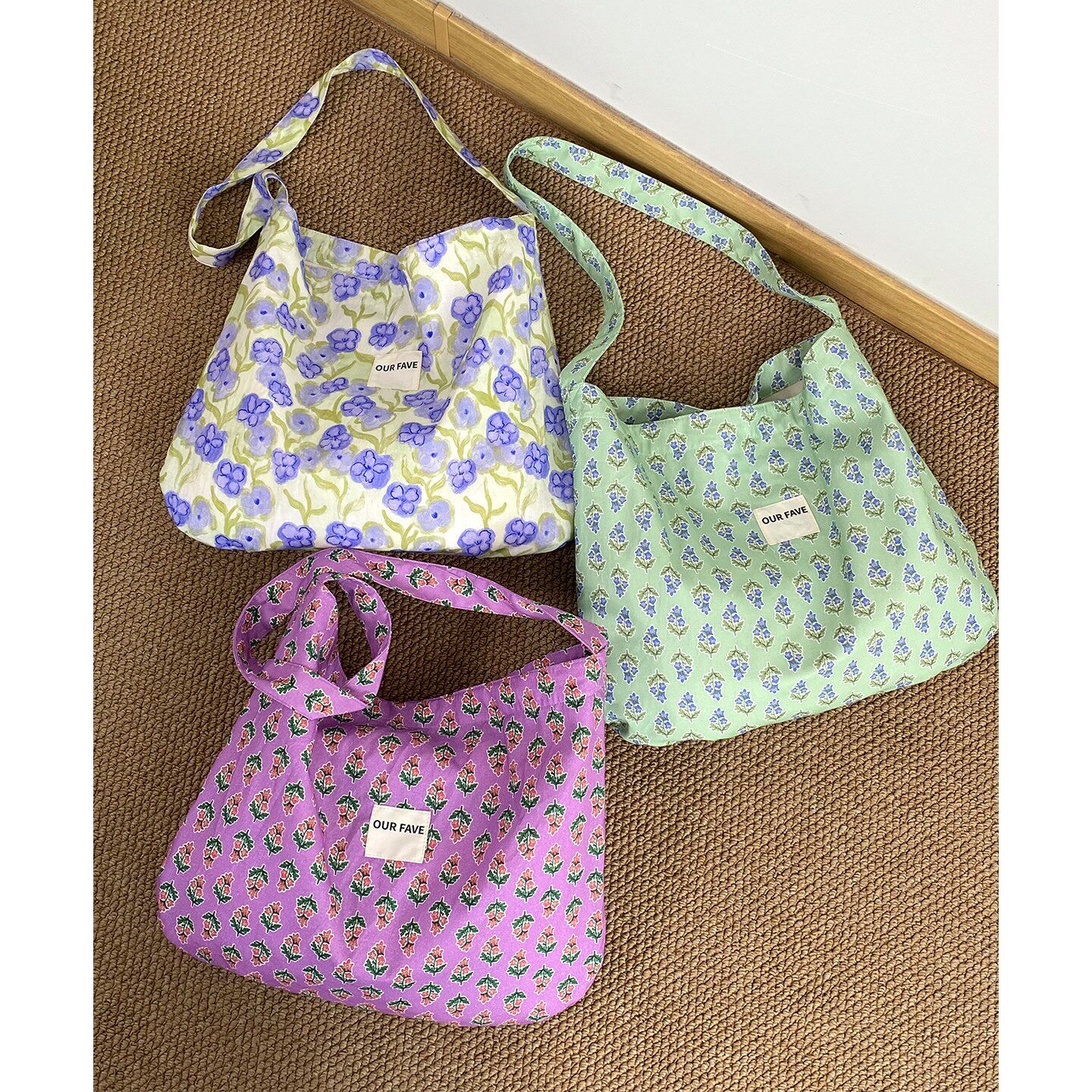 慵懒风碎花斜挎包韩版小清新单肩包春夏百搭大容量通勤包轻便