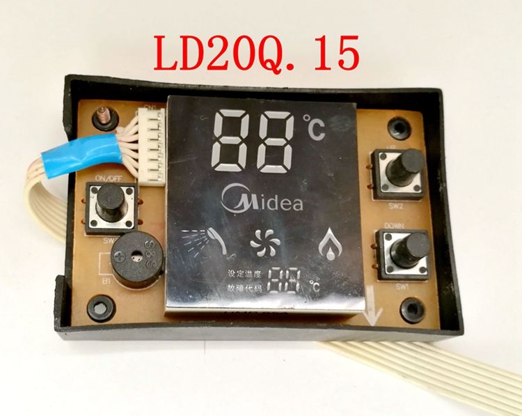 适用美的燃气热水器显示板