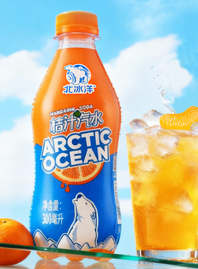 北冰洋桔汁汽水300ml*12瓶老北京果汁碳酸饮料整箱