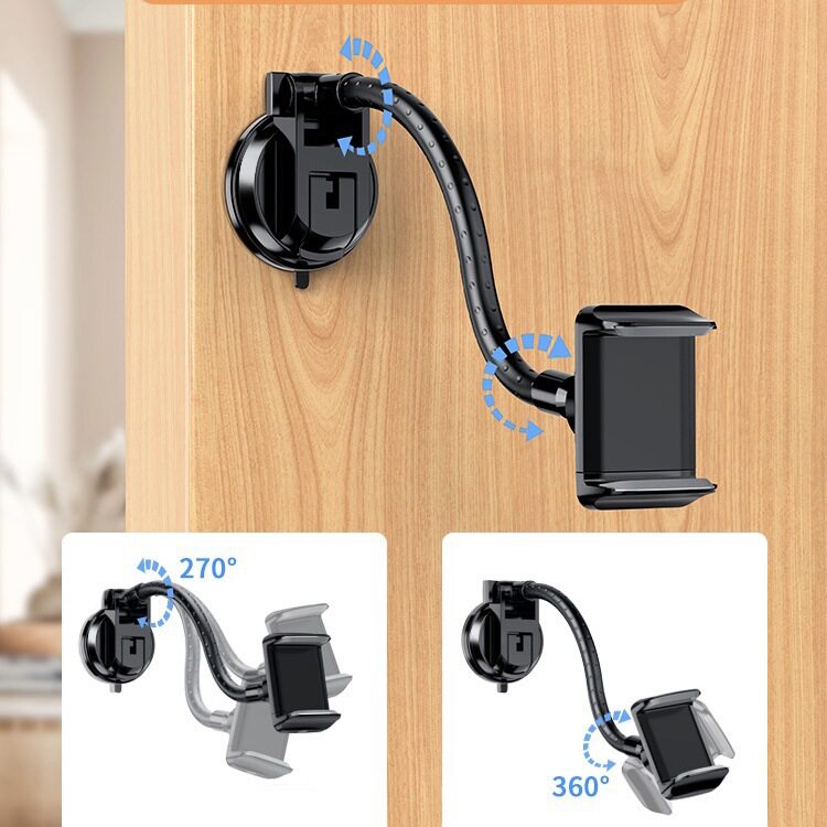 汽车吸盘手机支架通用型车载挡风玻璃手机支架长杆吸盘式懒人支架