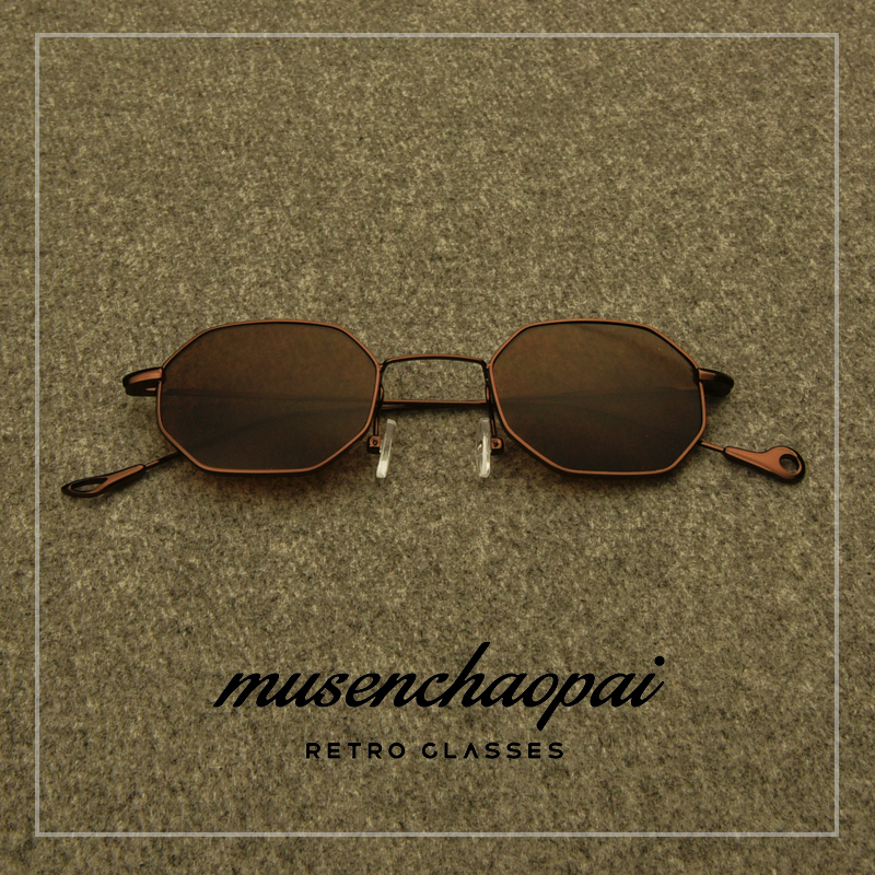 ins欧美潮人小方形太阳眼镜八边