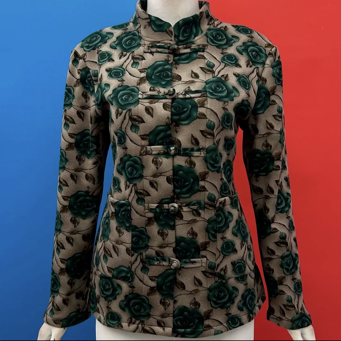 秋冬国风女士加绒小衫妈妈装上衣