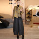 盘扣加棉棉衣棉裤 夹棉九分裤 套装 冬装 新中式 立领棉服 女大码 新款