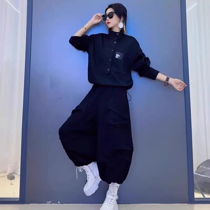 大码时尚套装女秋冬新款立领时尚长袖卫衣+高腰灯笼九分裤两件套,女装/女士精品,时尚套装,淘宝优惠券,粉丝福利购,淘宝优惠卷