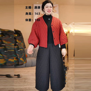 两件套 宽松气质棉衣棉裤 秋冬新款 加棉加厚保暖百搭黑色外套女时尚