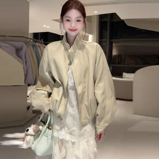 气质女式 宽松黑色皮夹克潮流时尚 外套百搭 PU皮衣女春秋新款 韩版