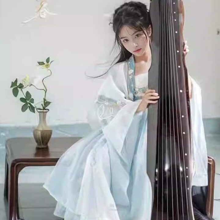 两件套超仙高端国风古装女童汉服