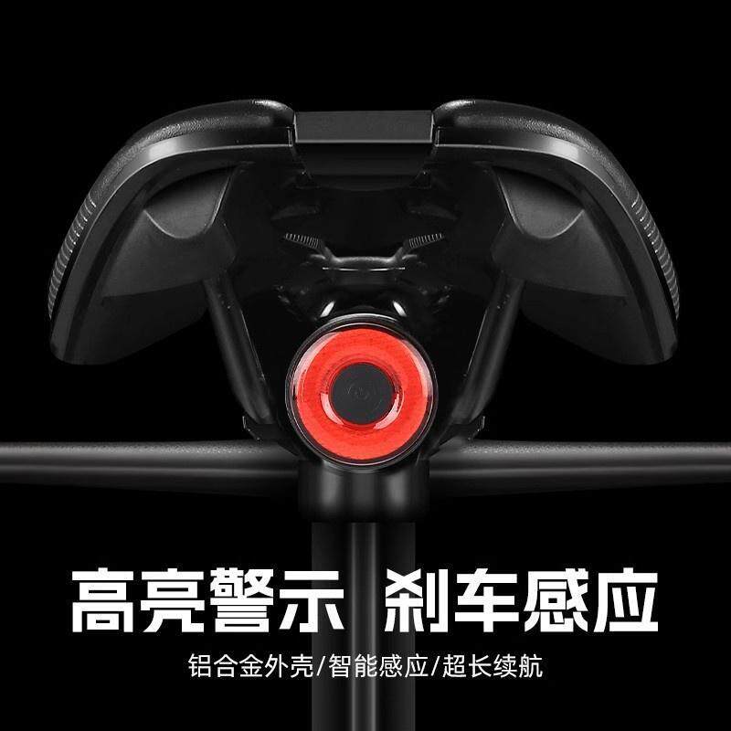 适用捷安特PCR/TCR自行车尾灯刹车感应山地车超长续航夜骑灯后尾