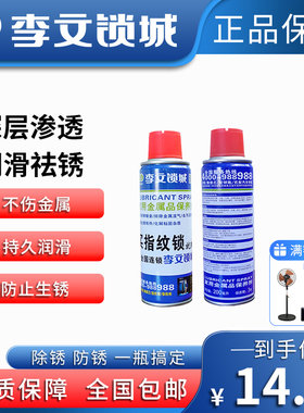 李文锁城家用金属除锈润滑多功能清洗门轴合页门锁清洗剂