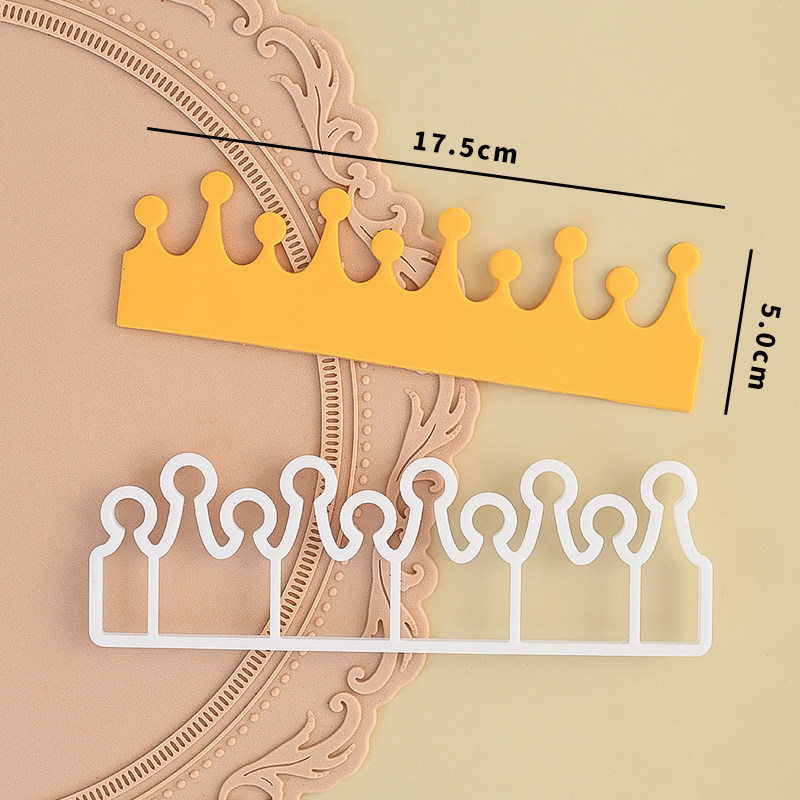 糖堡森林皇冠帽生日帽子翻糖切模周岁礼蛋糕装饰烘焙模具塑料压模