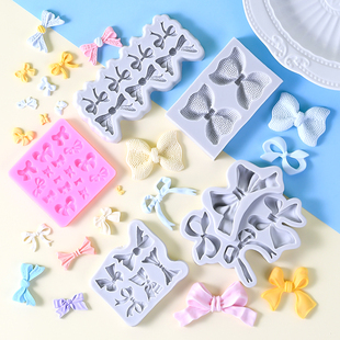 翻糖蛋糕造型模具硅胶干佩斯模具名媛风蝴蝶结全集翻糖模多款 可选