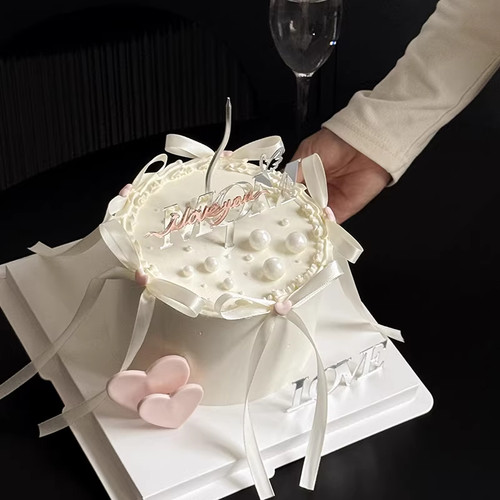 母亲节蛋糕装饰仙女简约摆件快乐装饰爱心烘焙插牌妈妈生日插件