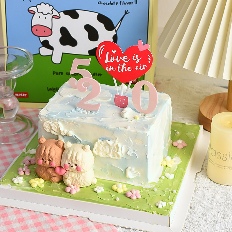 520情人节蛋糕装饰拥抱爱心贴贴小熊情侣纪念日表白爱心卡片插件,节庆用品/礼品,节日装扮用品,淘宝优惠券,粉丝福利购,淘宝优惠卷