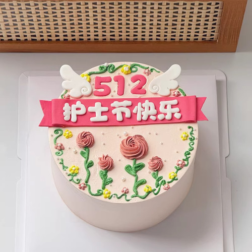 护士节快乐512蛋糕装饰切模白衣天使翻糖刻字烘焙模具DIY翅膀插件