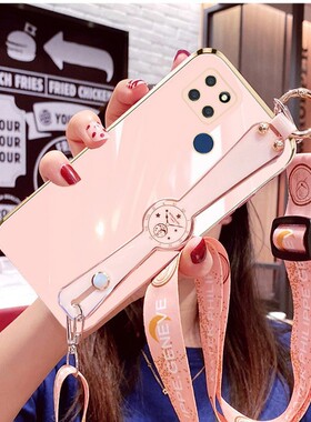 适用realme Q2i手机壳6.52英寸OPPORMX2200保护套全包边真我Q2i外壳防摔relmeQ21硅胶RaelmeP2I腕带reale小清