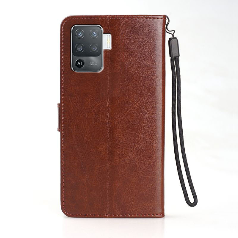 适用oppoCPH2217手机壳皮夹oppoReno5F外壳6.43英寸RONO5F保护套翻盖式0pp0ren05F高端OPPPRONEf5左右开opp0R