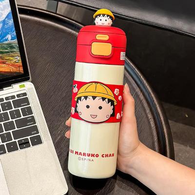双饮手提弹跳保温杯316不锈钢学生便捷保温壶高颜值带吸管双饮杯