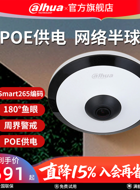 大华500万红外定焦鱼眼网络摄像机DH-IPC-EW4541-AS