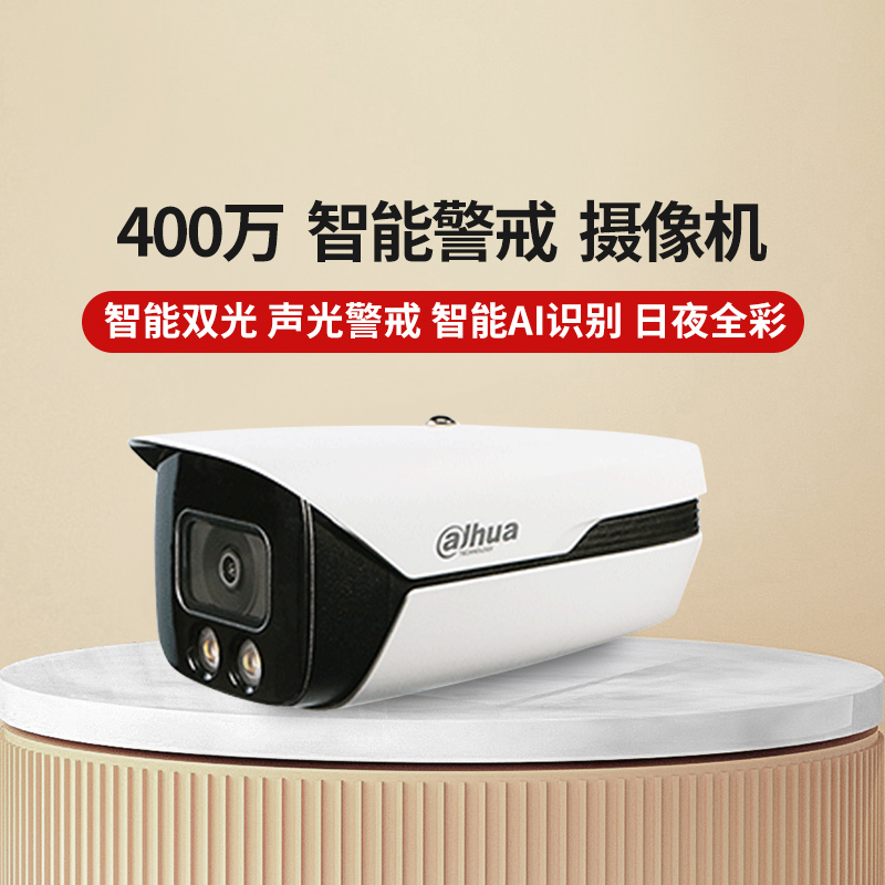 大华400万智能超能警戒poe摄像机人脸人车检测HFW4443M1-YL-PV-AS