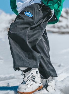 DOOREK蘑菇头新款宽松美式滑雪裤超肥款防风防水保暖雪地男款