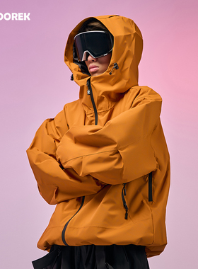 DOOREK25新款3L滑雪服上衣男女防风加棉防水透气适合单板双板山系