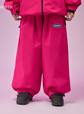 DOOREK可拆卸背带雪地滑雪裤宽松男女防水保暖耐磨专业防风加绒