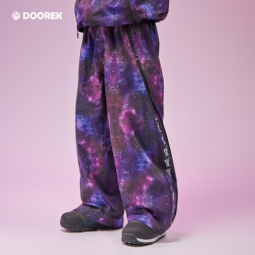 DOOREK25新款3L硬壳滑雪裤防风防水全压胶男女滑雪裤宽松版型