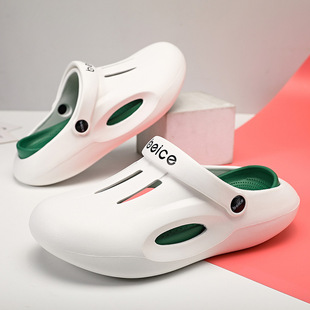 包邮拖鞋夏家居防滑包头洞洞鞋厚底花园鞋外穿沙滩鞋夏季透气女鞋