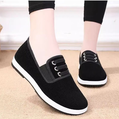 包邮老北京布鞋男女中老年千层底透气轻便休闲平底鞋春秋一脚蹬鞋