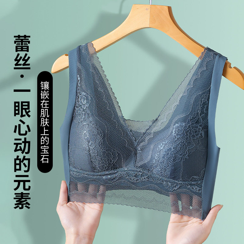 新款蕾丝美背裹胸内衣女