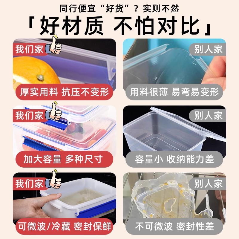 大号商用塑料食品保鲜盒