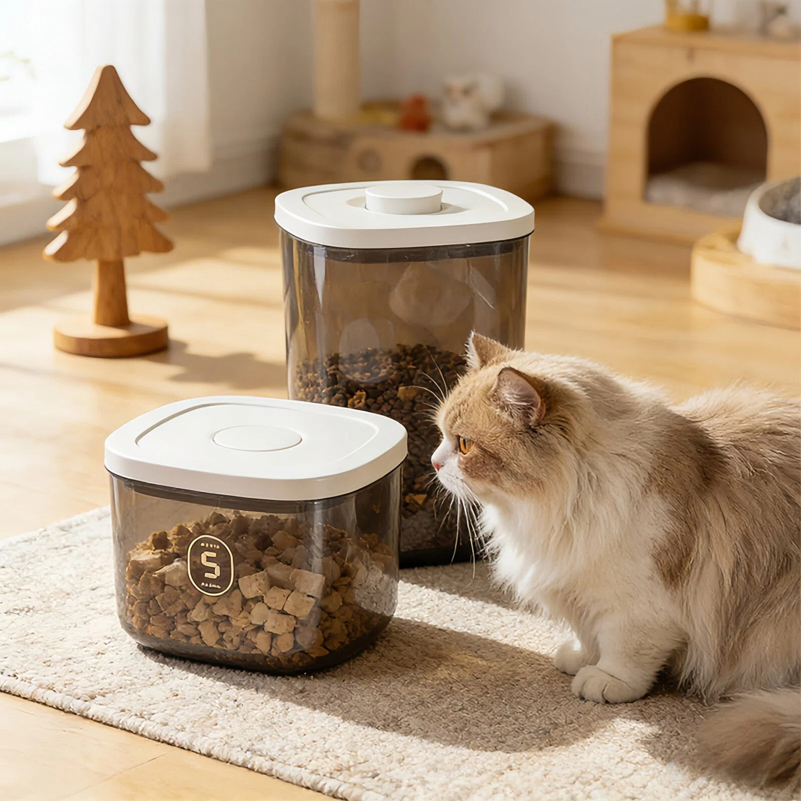 猫粮桶电动抽真空狗大号