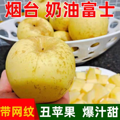 爆汁甜黄金奶油富士烟台苹果10斤