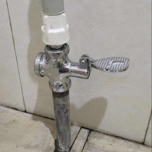 自闭暗装全铜便池开关蹲便器延时脚踏大便池卫生间厕所脚踏阀